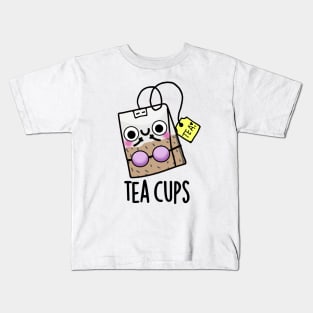 Tea Cups Funny Bra Puns Kids T-Shirt